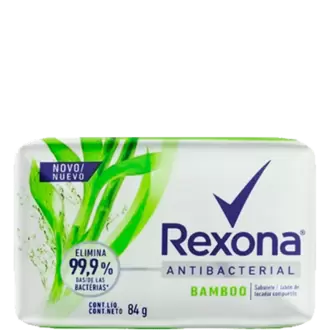 Oferta de SABONETE REXONA ANTIBACTERIAL BAMBOO 84G por R$2,59 em Super Lagoa