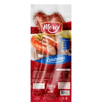 Oferta de LINGUICA CALABRESA MERCI 360G por R$9,99 em Super Lagoa