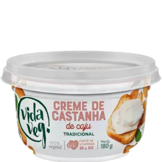 Oferta de CREME CASTANHA DE CAJU VIDA VEGANO TRADICIONAL 180G por R$20,79 em Super Lagoa