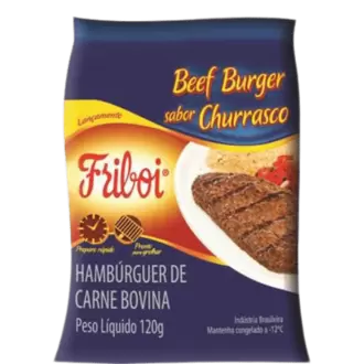 Oferta de BEEF BURGER FRIBOI CHURRASCO 120G por R$4,49 em Super Lagoa