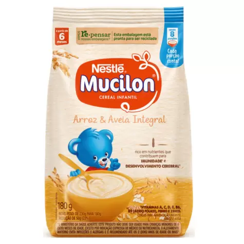 Oferta de CEREAL INFANTIL MUCILON ARROZ E AVEIA INTEGRAL 180G por R$4,59 em Super Lagoa