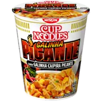 Oferta de CUP NOODLES NISSIN GALINHA CAIPIRA PICANTE 68G por R$3,99 em Super Lagoa