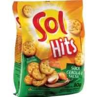 Oferta de BISCOITO SOL HITS 80G CEBOLA E SALSA por R$1,99 em Super Lagoa