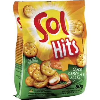 Oferta de BISCOITO SOL HITS 80G CEBOLA E SALSA por R$1,99 em Super Lagoa