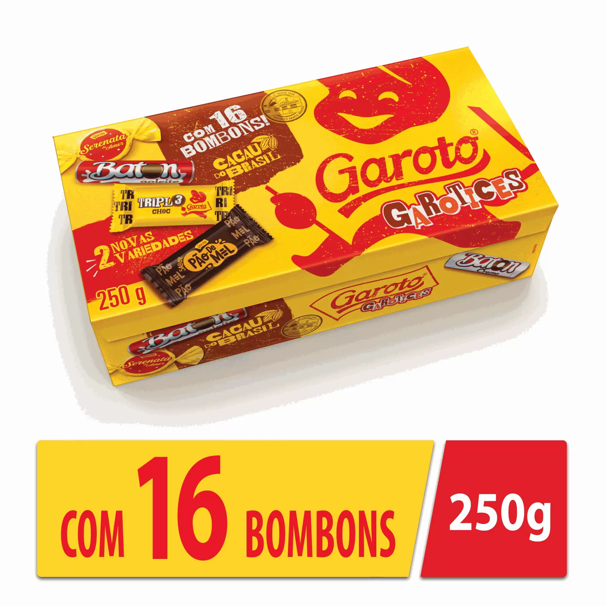 Oferta de BOMBOM GAROTO SORTIDO CAIXA 250G por R$13,89 em Super Lagoa