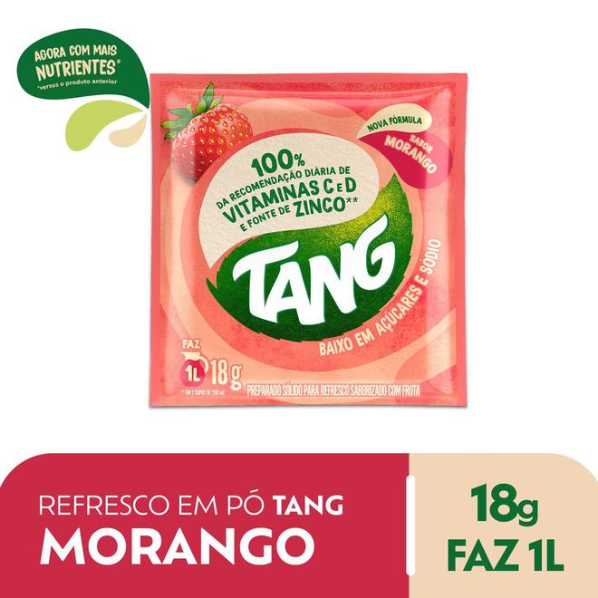 Oferta de Refresco em pó Tang Morango 18g por R$0,99 em Super Nosso
