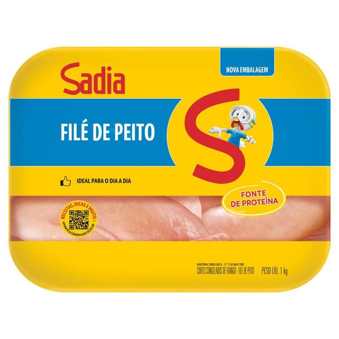Oferta de File Peito Frango Bandeja Sadia 1Kg por R$16,99 em Super Nosso