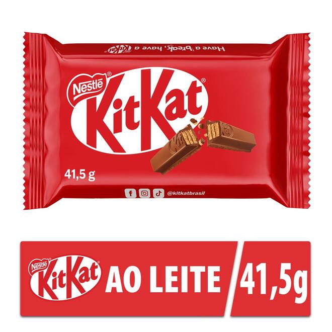 Oferta de Chocolate KITKAT 4 Fingers ao Leite 41,5g por R$2,99 em Super Nosso