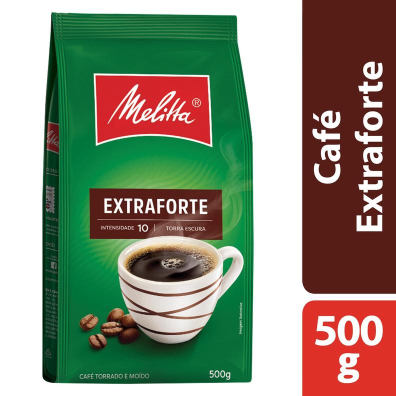 Oferta de Café Torrado e Moído Extraforte Melitta Pacote 500g por R$15,99 em Super Nosso