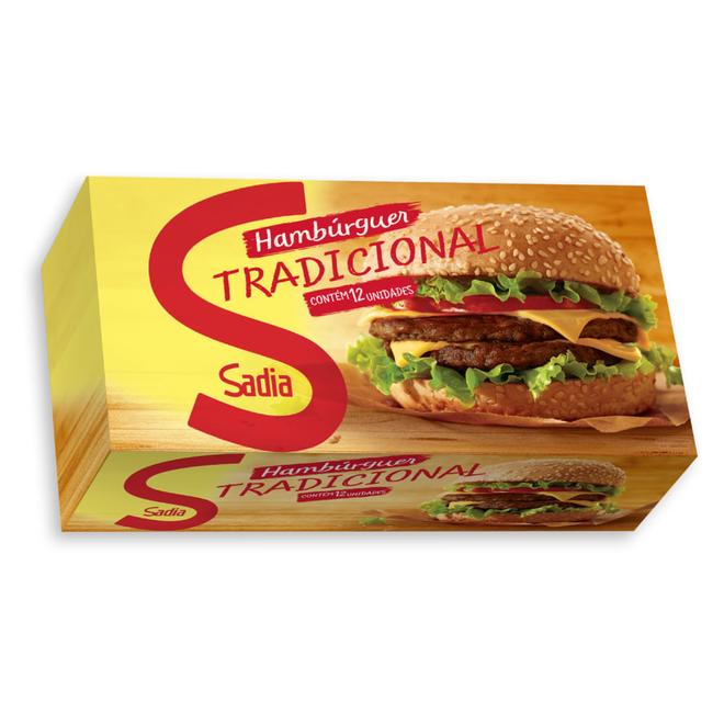 Oferta de Hambúrguer de carne bovina tradicional Sadia caixa 672g 12 unidades por R$17,99 em Super Nosso