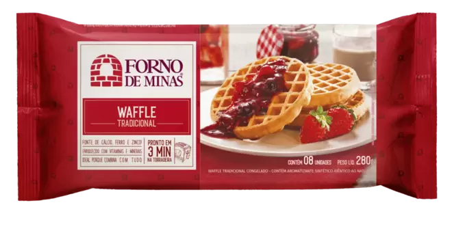 Oferta de Waffle Congelado Forno de Minas Pacote 280g 8 Unidades por R$10,65 em Super Nosso