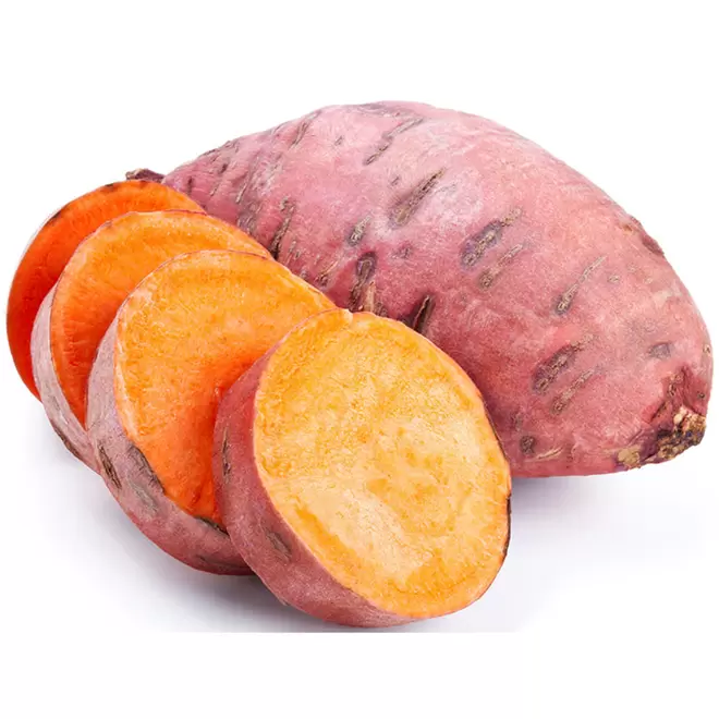 Oferta de Batata Doce Roxa 500g por R$3,5 em Super Nosso