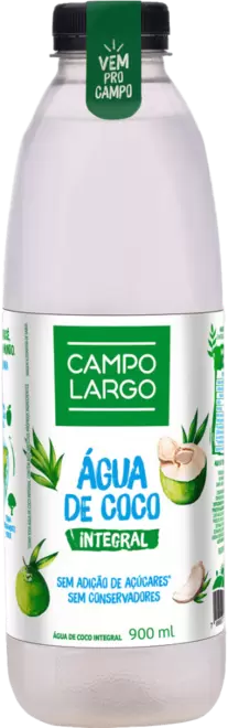 Oferta de Água de Coco Integral Campo Largo Garrafa 900ml por R$14,99 em Super Nosso