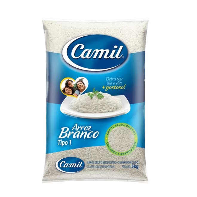 Oferta de Arroz Branco Fino Camil Tipo 1 5kg por R$31,9 em Super Nosso