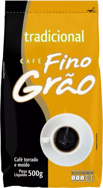 Oferta de Café Torrado e Moído Tradicional Fino Grão Pacote 500g por R$22,99 em Super Nosso