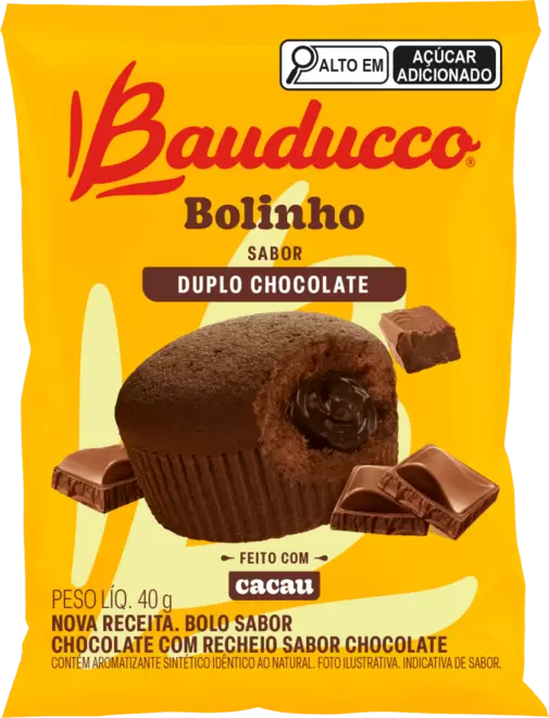 Oferta de Bolinho Duplo Chocolate Bauducco Pacote 40g por R$2,39 em Super Nosso