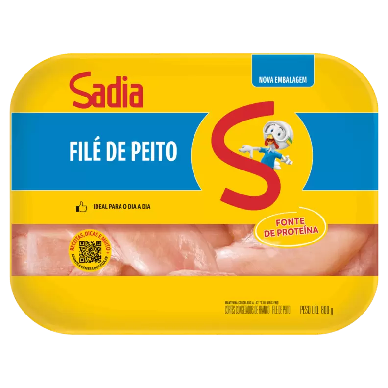 Oferta de FILE DE PEITO DE FRANGO SADIA 800G por R$16,99 em Super Nosso