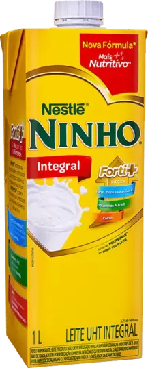 Oferta de Leite UHT Integral Ninho Forti+ Caixa com Tampa 1l por R$5,99 em Super Nosso