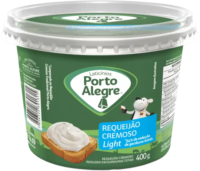 Oferta de Requeijão Cremoso Porto Alegre Light 400g por R$12,99 em Super Nosso