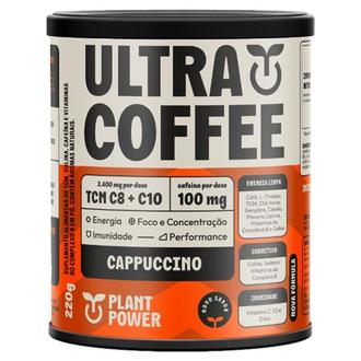 Oferta de Café Termogênico Ultracoffee Sabor Cappuccino Plant Power 220G por R$69,98 em Supermercado Bergamini