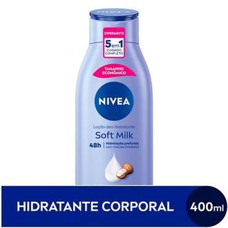 Oferta de Loção Hidratante Nivea Soft Milk Embalagem 400ml por R$21,99 em Supermercado Bergamini