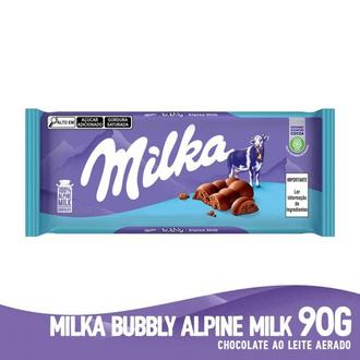Oferta de Chocolate Ao Leite Bubbly Milka 90 g por R$10,99 em Supermercado Bergamini