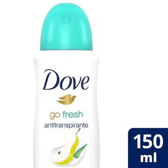 Oferta de Desodorante Antitranspirante Aerossol Pera e Aloe Vera Go Fresh Dove 150Ml por R$15,99 em Supermercado Bergamini