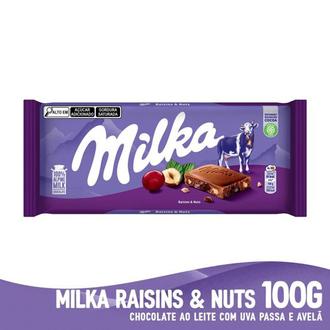 Oferta de Chocolate Passas E Nuts Milka 100G por R$10,99 em Supermercado Bergamini