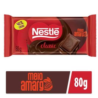 Oferta de Chocolate Meio Amargo Classic 80g por R$5,49 em Supermercado Bergamini
