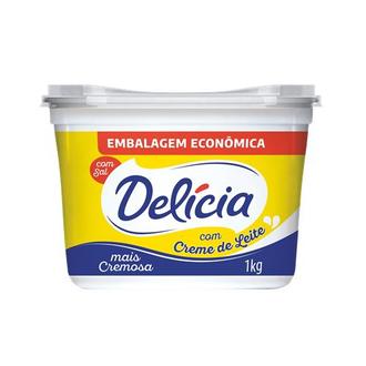 Oferta de Margarina com Sal e Creme de Leite Embalagem Econômica Delícia 1kg por R$10,99 em Supermercado Bergamini