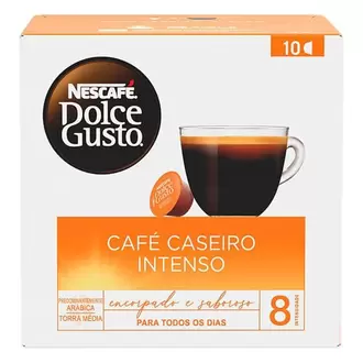 Oferta de Café em Cápsula Torrado e Moído Caseiro Intenso Dolce Gusto Nescafé 10un por R$16,99 em Supermercado Bergamini