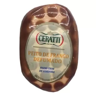 Oferta de Peito de Frango Ceratti Defumada Picado por R$7,9 em Supermercado Bergamini