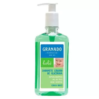 Oferta de Sabonete Líquido Granado Bebê Erva Doce Glicerinado Embalagem 250ml por R$19,98 em Supermercado Bergamini