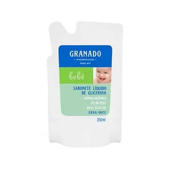 Oferta de Sabonete Líquido Glicerinado Granado Bebê Erva Doce Refil 250ml por R$16,99 em Supermercado Bergamini