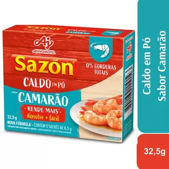 Oferta de Caldo em Pó Sabor Camarão Sazón 32,5g por R$1,99 em Supermercado Bergamini