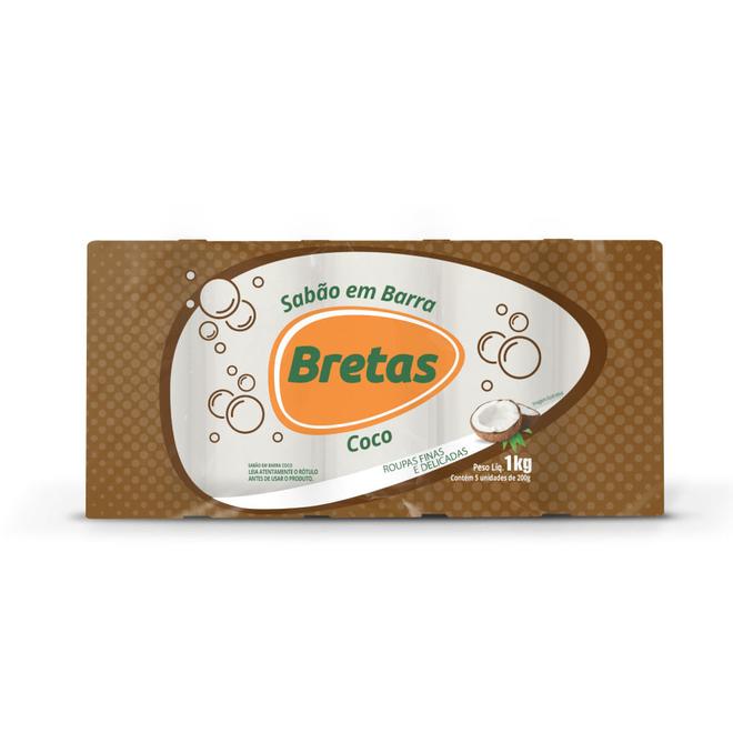 Oferta de Sabao Bretas Coco 200g c/ 5 por R$9,9 em Supermercado Bretas