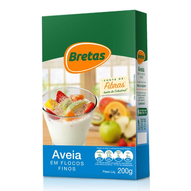 Oferta de Aveia Bretas Flocos Finos 170g por R$3,59 em Supermercado Bretas