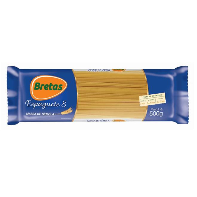 Oferta de Macarrão de Sêmola Espaguete Bretas N8 500g por R$3,99 em Supermercado Bretas