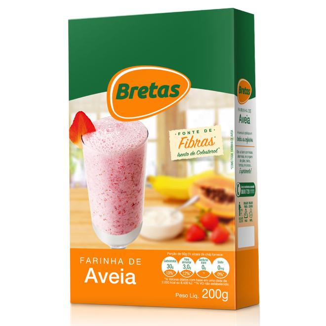 Oferta de Farinha Aveia Bretas 170g por R$2,39 em Supermercado Bretas