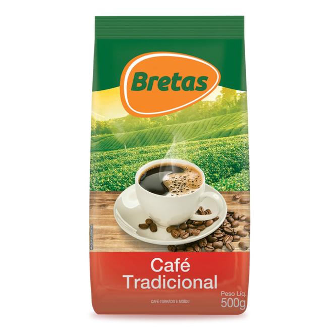 Oferta de Café Bretas Tradicional Almofada 500g por R$14,99 em Supermercado Bretas