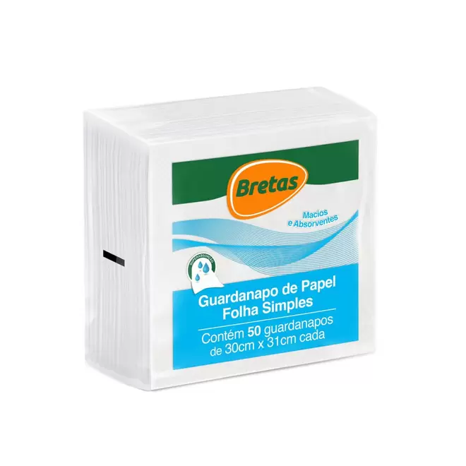 Oferta de Guardanapo Papel Bretas 30X31Cm c/ 50 Unid por R$3,39 em Supermercado Bretas