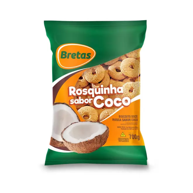 Oferta de Biscoito Rosquinha Bretas Coco 600g por R$7,69 em Supermercado Bretas