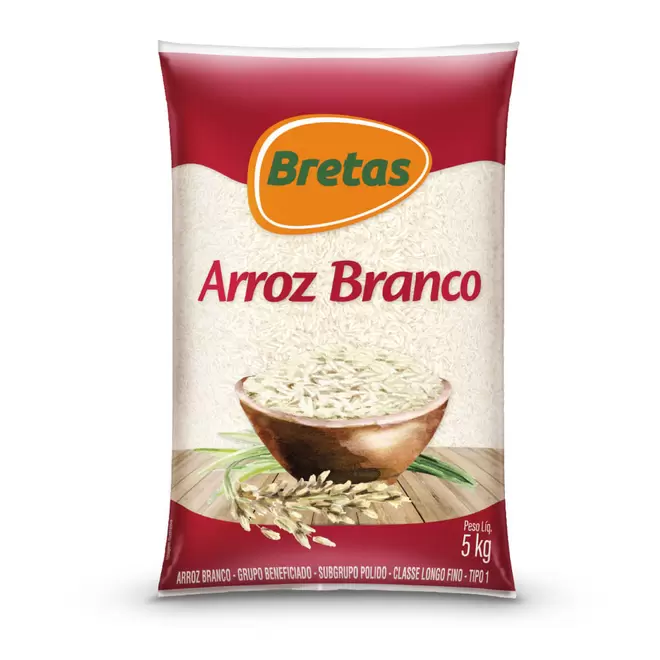 Oferta de Arroz Branco Bretas Tipo1 5Kg por R$29,9 em Supermercado Bretas