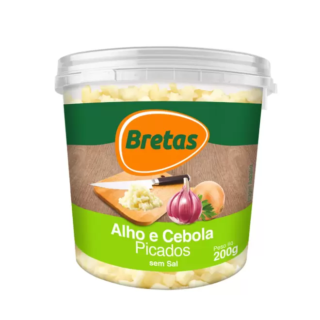 Oferta de Alho/Cebola Bretas Picado s/ Sal 200g por R$5,99 em Supermercado Bretas