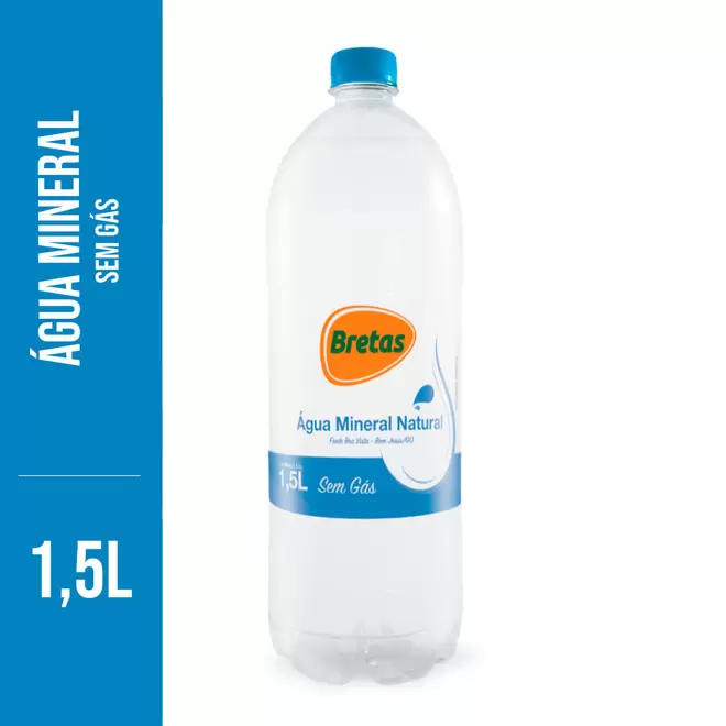 Oferta de Água Mineral Bretas s/ Gás 1.5l por R$2,59 em Supermercado Bretas