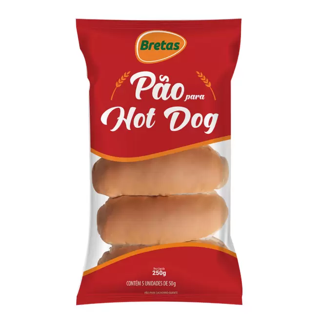 Oferta de Pão de Hot Dog Bretas 250g c/ 5 Unid por R$6,99 em Supermercado Bretas