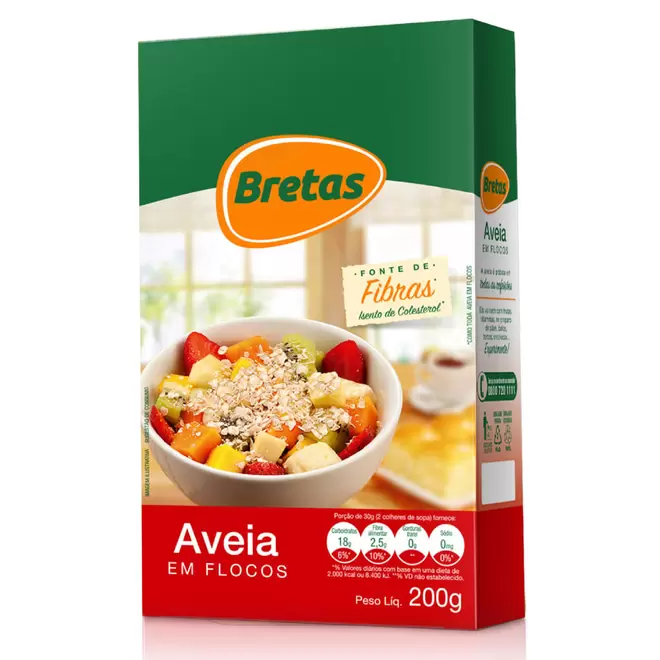 Oferta de Aveia em Flocos Bretas 170g por R$2,89 em Supermercado Bretas