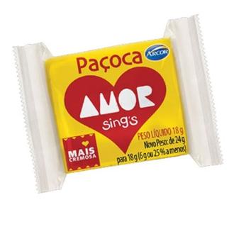 Oferta de Paçoca Amor Sings Arcor 18G por R$0,74 em Supermercado Padrão