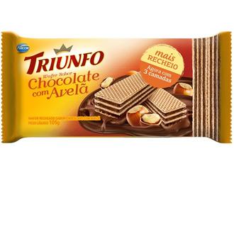 Oferta de Biscoito Wafer Chocolate com Avelã Triunfo Arcor 105G por R$2,99 em Supermercado Padrão