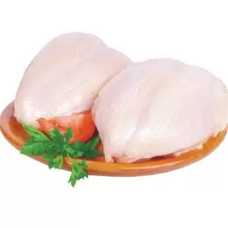 Oferta de Peito Frango com Osso Resfriado Kg por R$18,99 em Supermercado Padrão